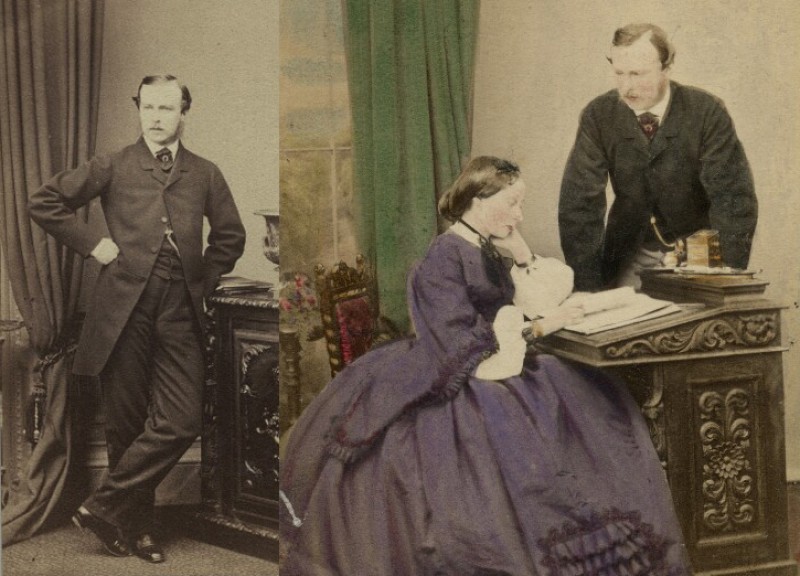 'Louis, Grand Duke of Hesse' (left) and 'Princess Alice with Louis, Grand Duke of Hesse' (right)
