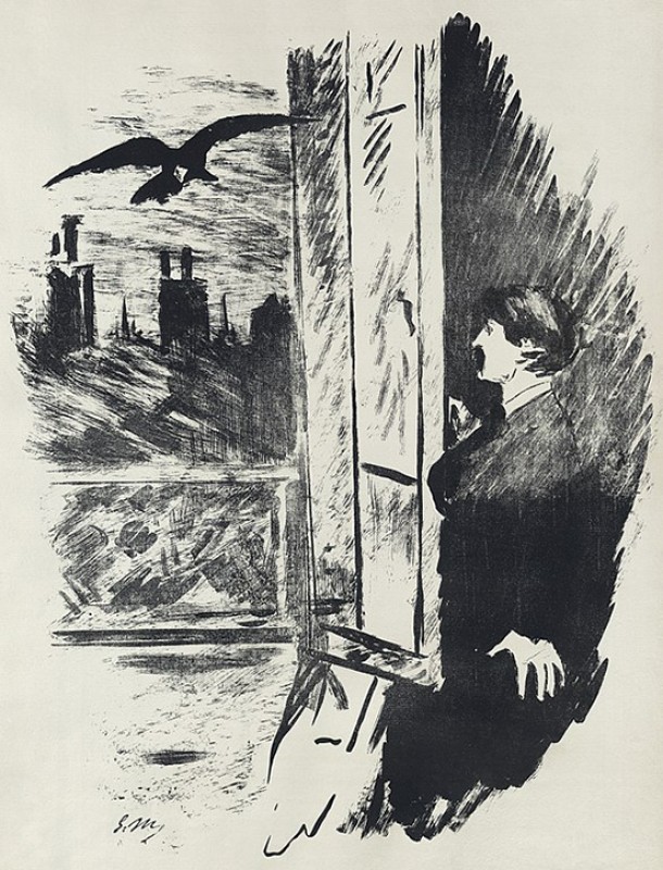Illustration for a French translation of Edgar Allan Poe's 'The Raven'