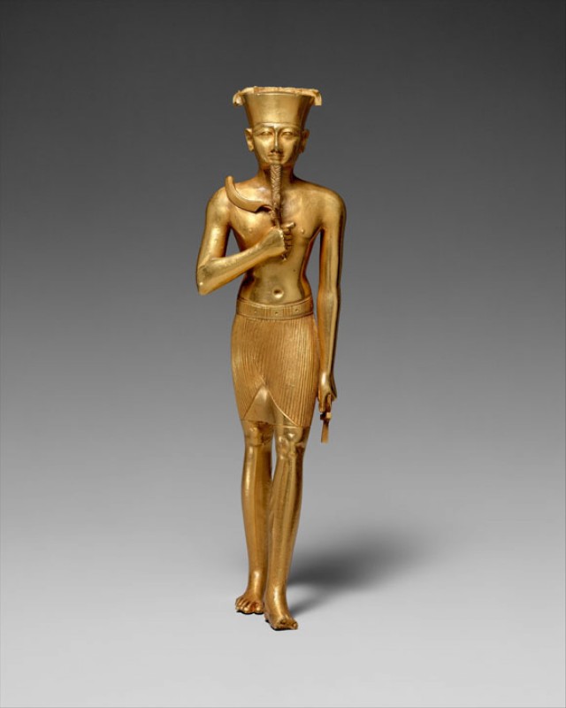 Gold statuette of Amun