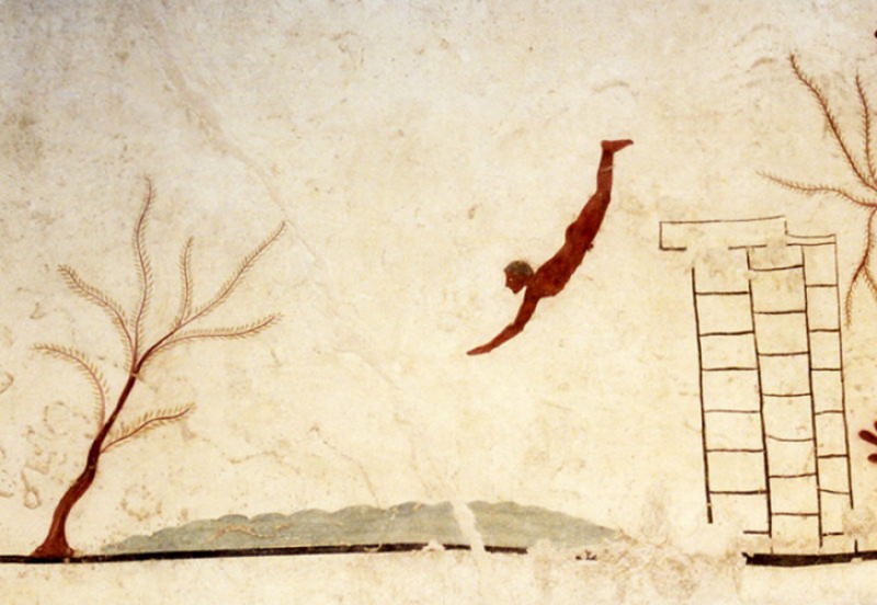 The Tomb of the Diver (detail from the underside of the top slab of the grave)