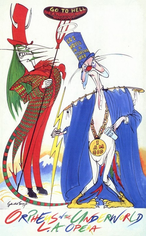Gerald Scarfe in York Original Postcard from an Exhibition in 1985 