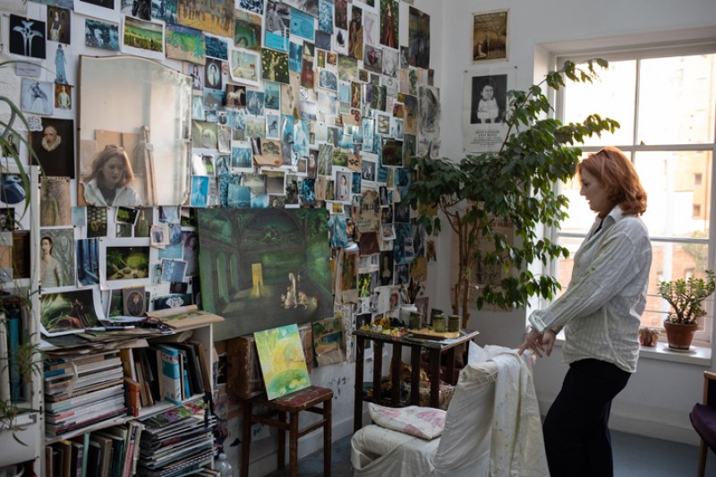 Helen Flockhart in her studio