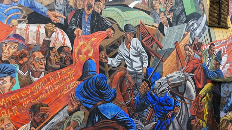 Still from HENI Talk's film on the Cable Street Mural