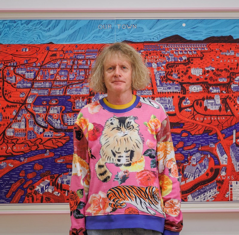 Sir Grayson Perry with 'Our Town'