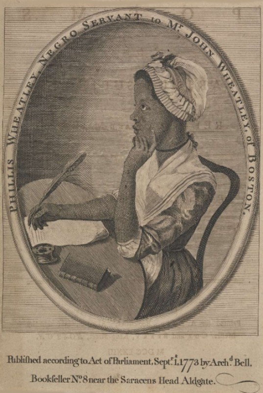 Frontispiece to Phillis Wheatley's 'Poems on Various Subjects' 