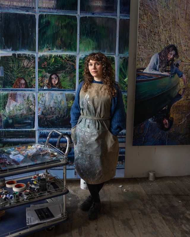 Ruth Murray in her studio