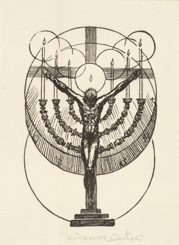 The Seven Candles - one of a set of forty two book plates