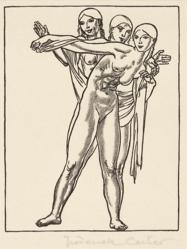 The Three Graces - one of a set of forty two book plates