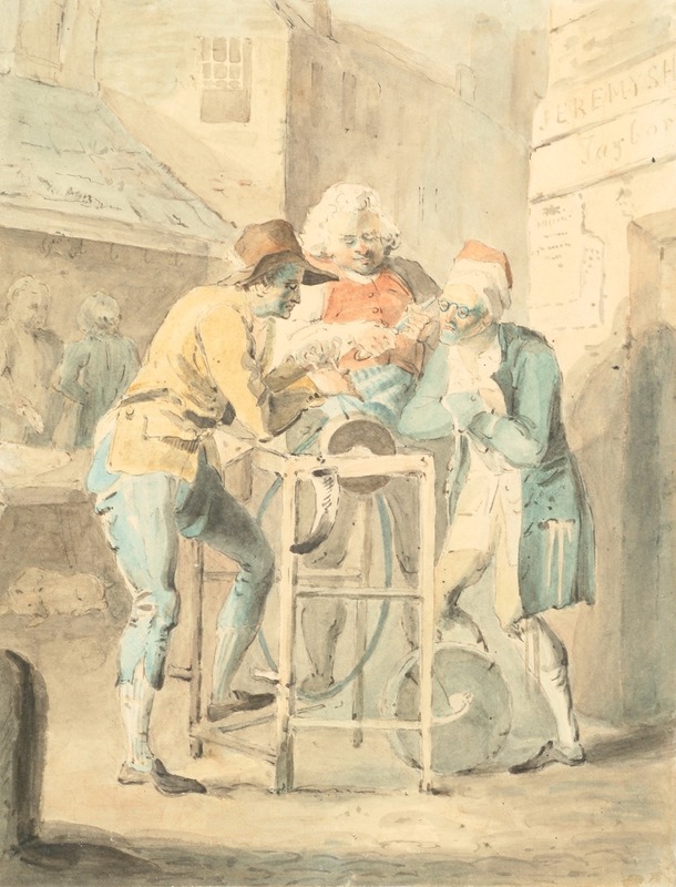 Scissor Grinder in the Canongate, Edinburgh