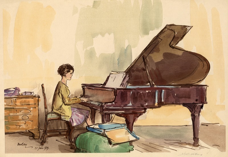 Girl Playing a Piano
