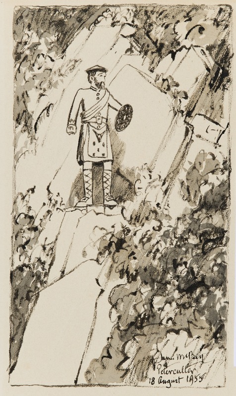 Peterculter, the Rob Roy Statue - Illustration for H.H. Kynett's 