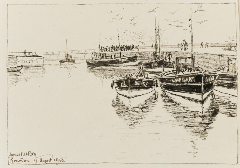Gourdon, Harbour Scene - Illustration for H.H. Kynett's