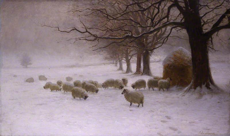 Sheep in a Snowstorm