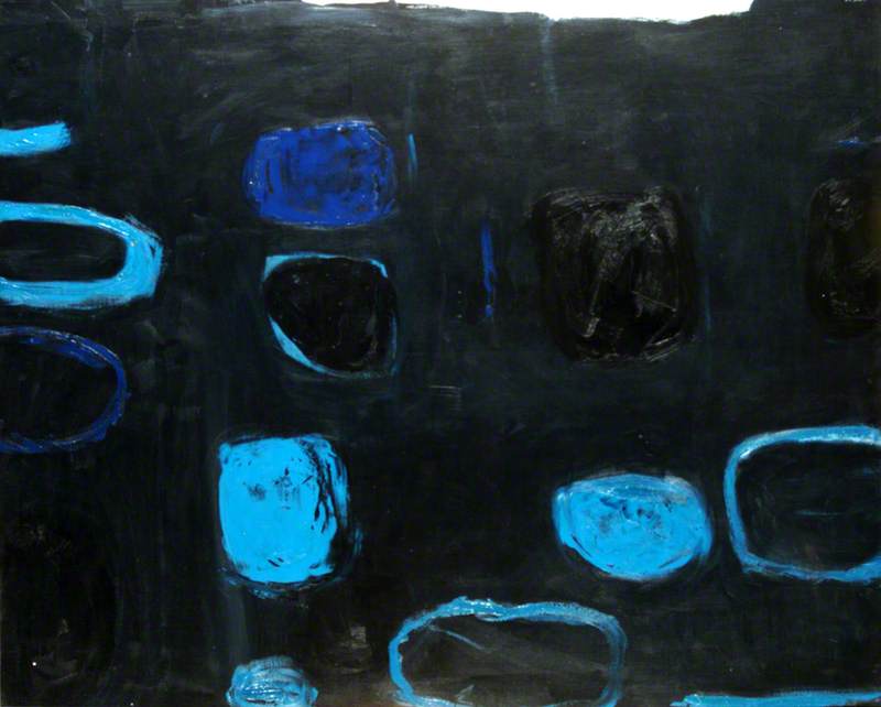 Composition with Blue and Black