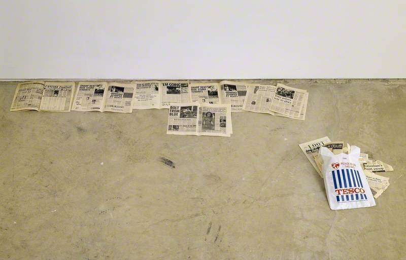 Untitled (Newspapers and Tesco Bag)
