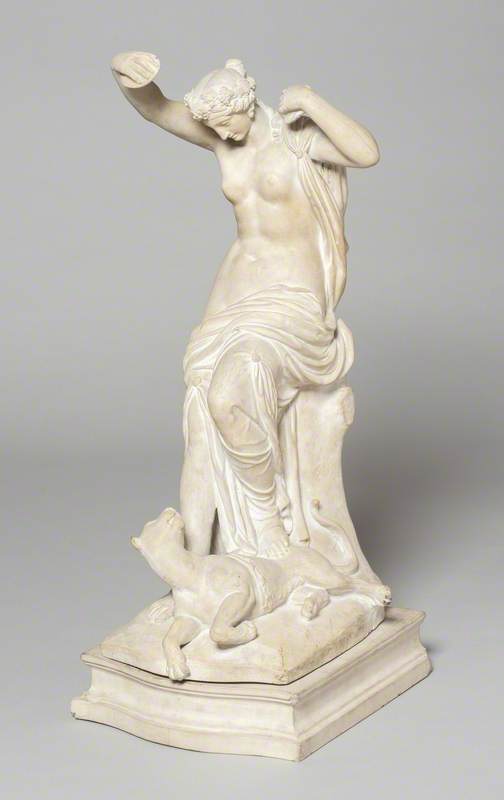 A Bacchante Diverting the Attention of a Tiger with Her Cymbals