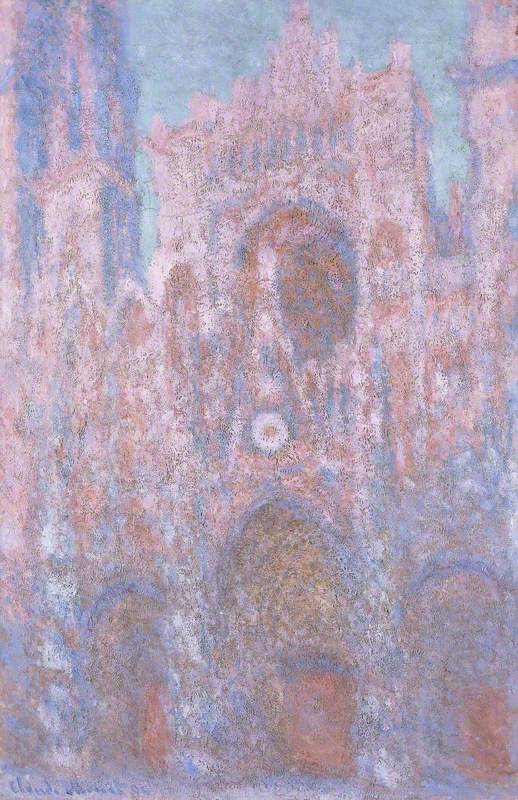 Rouen Cathedral: Setting Sun (Symphony in Pink and Grey)