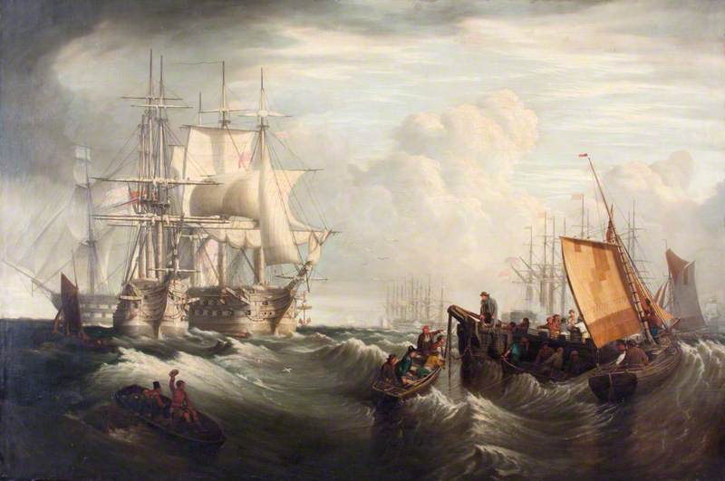 Getting up Anchor at Spithead