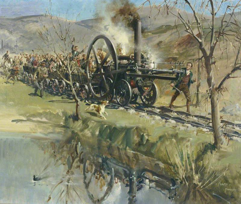 First Journey of Penydarren Locomotive
