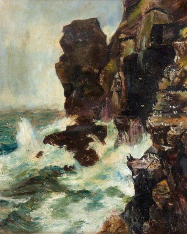 The Sea Battering against the Cliffs, Moylegrove