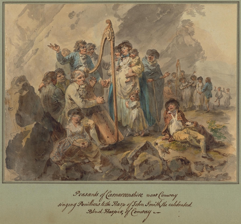 Peasants Singing with Blind Harpist, John Smith