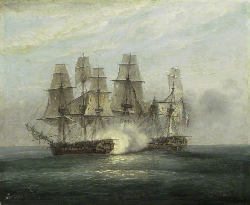 The engagement between H.M.S. Phoenix and the French Frigate Didon, 10 August 1805