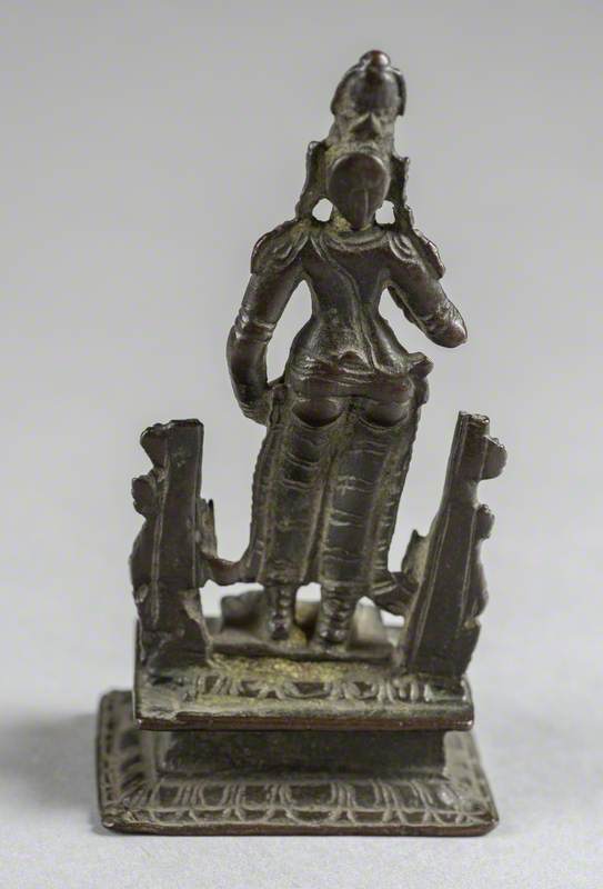 Standing Goddess with Two Attendants