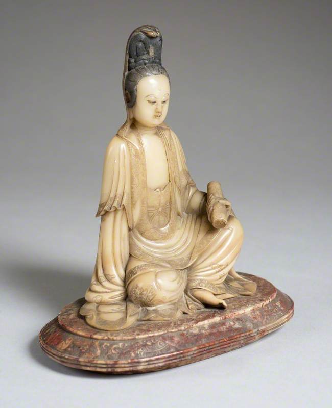 Seated Guanyin Holding a Scroll