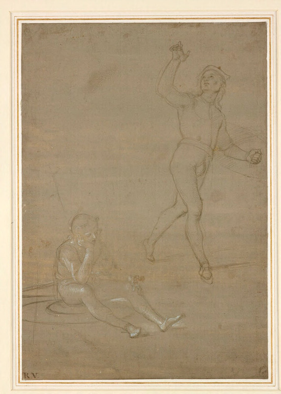 Studies for two soldiers, one asleep, the other standing
