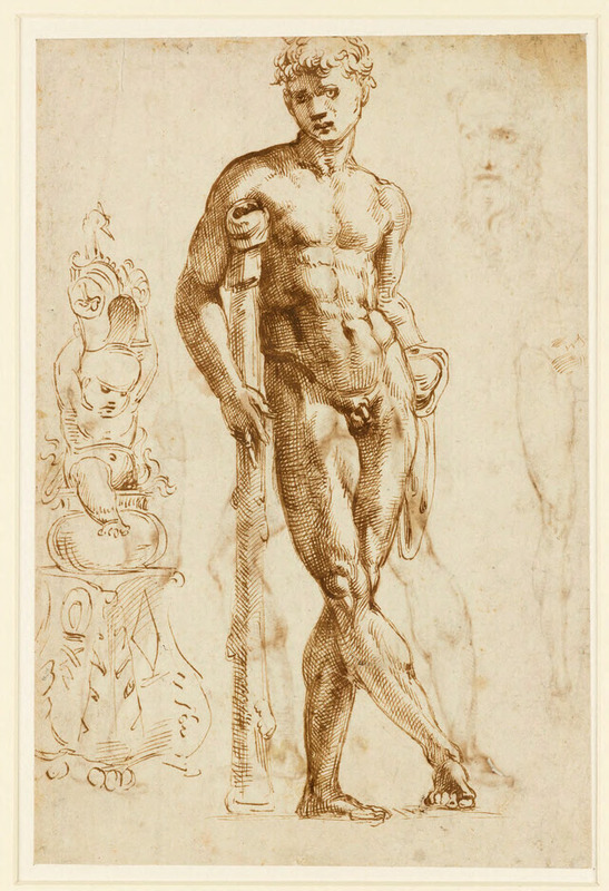 Recto: The youthful Hercules
Verso: Nude man seen from behind, and other studies