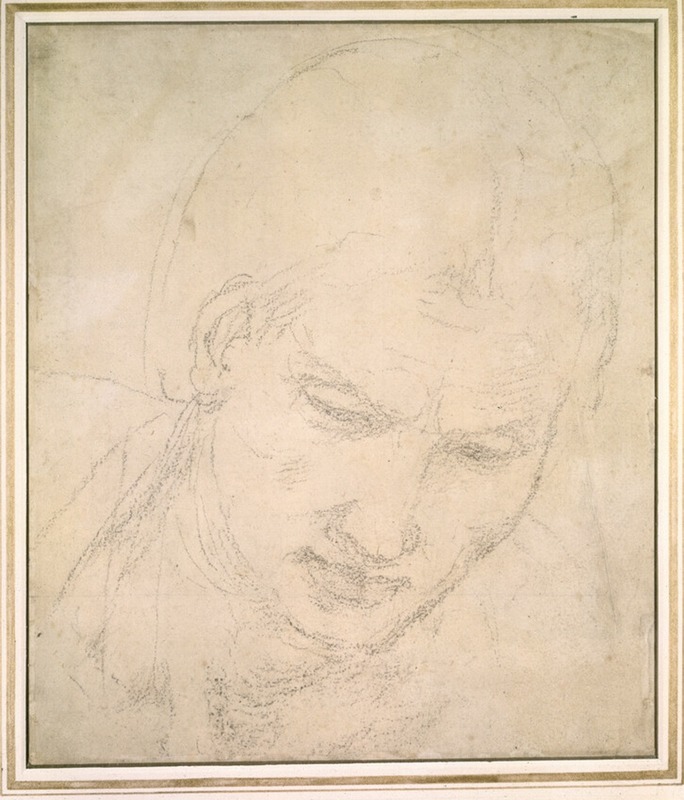 Recto: Study of a Head Verso: Studies of Architectural Details and a grotesque Mask