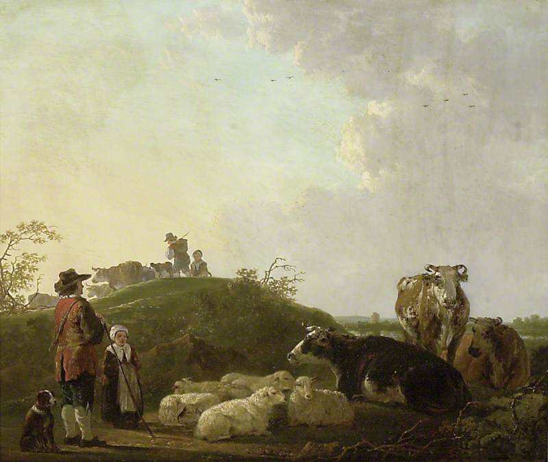 Landscape with Figures, Cattle and Sheep