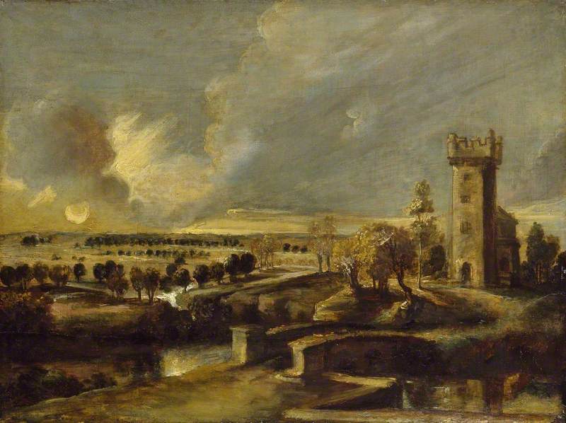 Landscape with tower