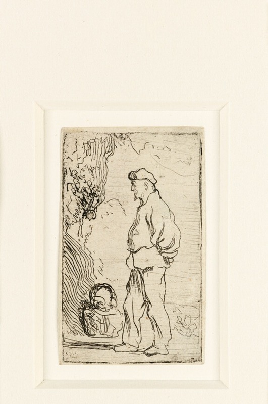 A peasant standing