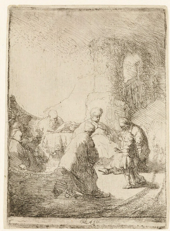 Christ disputing with the Doctors: small plate (Luke 2:42-51)