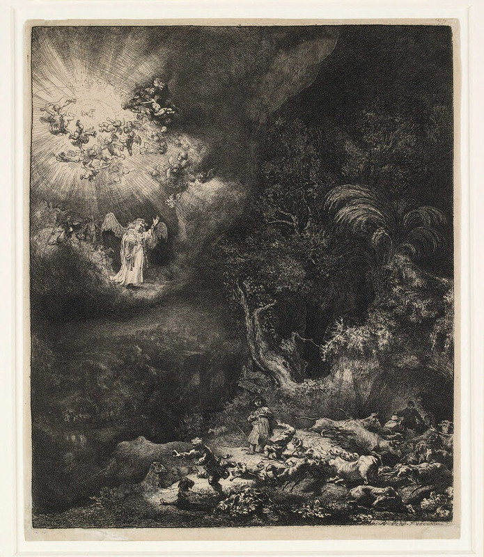 The Angel appearing to the Shepherds (Luke 2: 8-14)