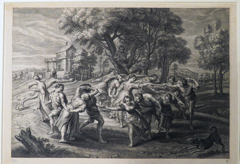 Landscape with people dancing