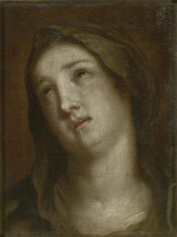 Head of the Virgin mourning