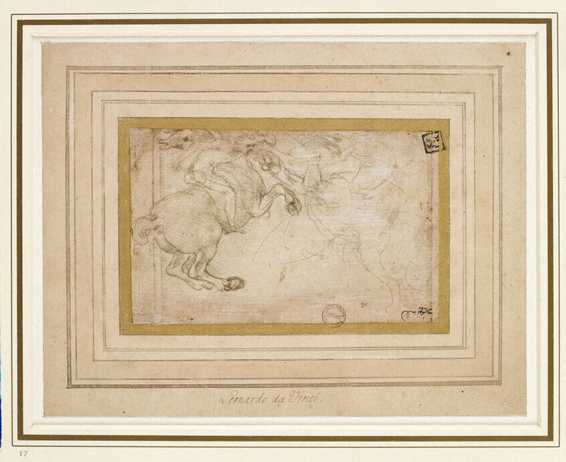 A horseman in combat with a griffin