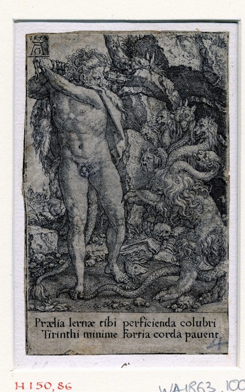 Hercules fighting the hydra of Lerna
