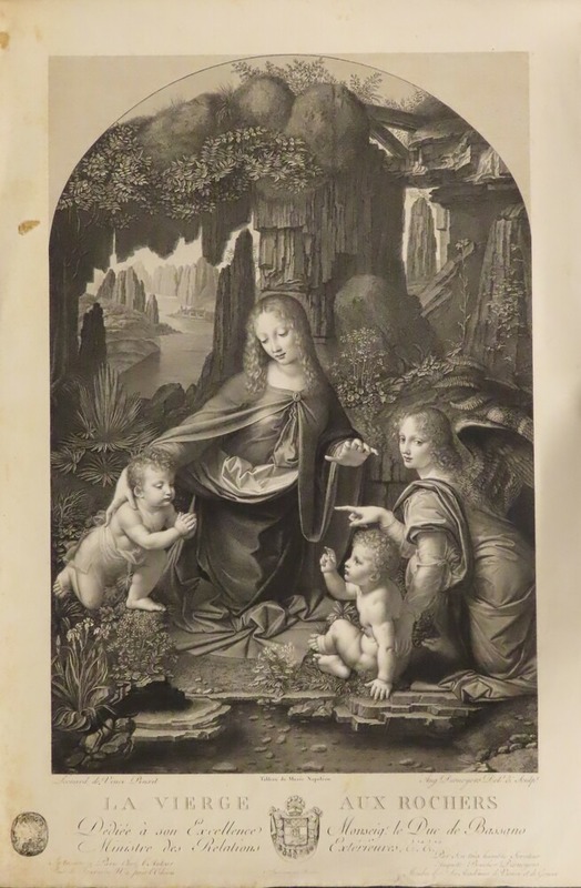 The Virgin of the Rocks, after the painting by Leonardo in the Louvre