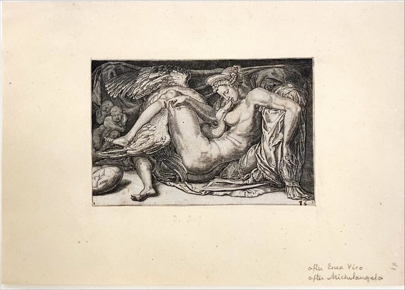 Plate 8. Jupiter disguised as a swan seducing Leda, after Michelangelo