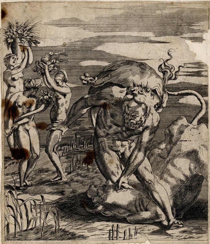 Hercules Defeating the River God Achelous in the Form of a Bull