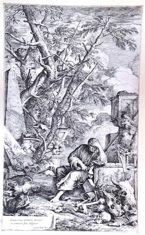 Democritus in meditation