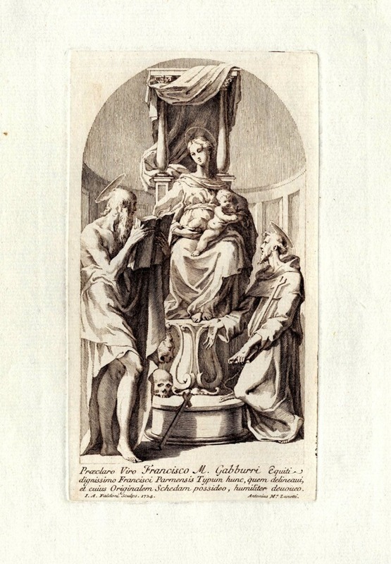 The Virgin and Child enthroned with St Jerome and St Francis