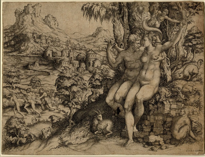 Adam and Eve in a landscape