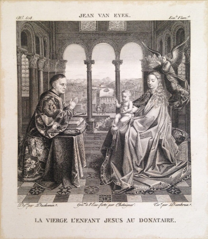 Plate 578: La Vierge l'enfant Jesus au donataire, from Vol. 9 of the 'Galerie du Musée Napoléon'