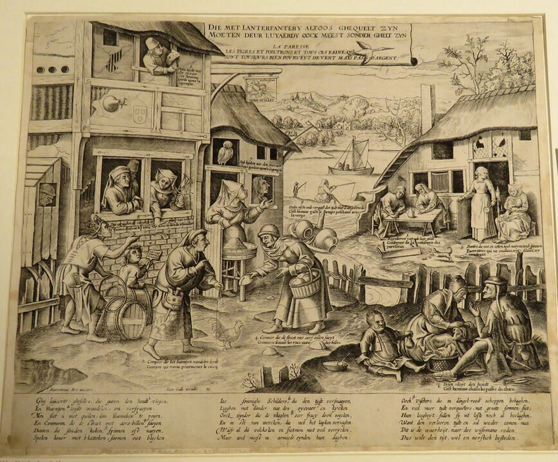 Allegorical scene with Flemish proverbs