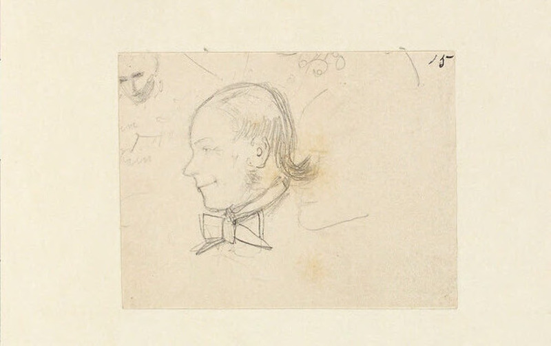 Profile Sketch of Thomas Combe's Servant, Brown