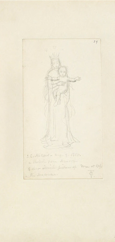 Sketch of the Virgin Mary and the Infant Christ